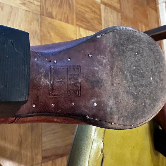 Frye Brown Leather Ankle Booties Women’s Size 10 - Picture 5 of 8